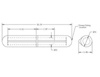 10" Steel Weld-On Bullet Hinge with Steel Pin and Brass Bushing - 1.46 x 10.24 Inch - 93 lbs - detail view | AAA Trailer