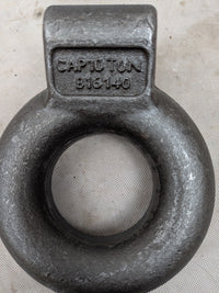 10 Ton Forged Steel Lunette Ring for Adjustable Channel Brackets - 25,000 lbs - detail view | AAA Trailer