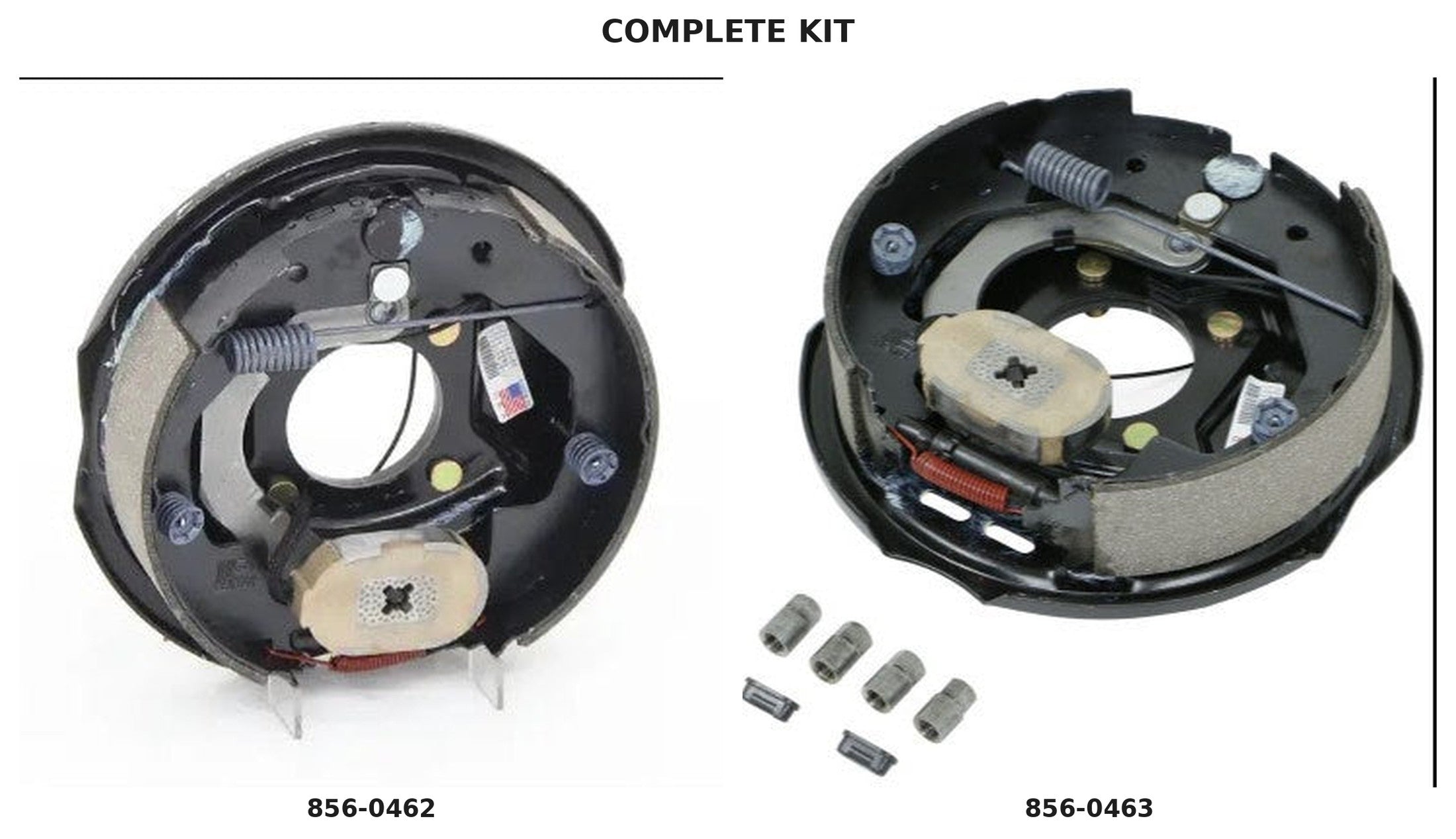 Dexter 10" x 2-1/4" Electric Trailer Brake Set – Complete LH + RH Pair for 4,400 lb Axles