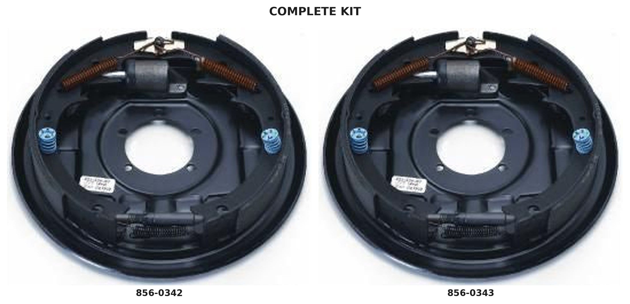 Dexter 12" x 2" Hydraulic Trailer Brake Set – Complete LH + RH Pair for 7,000 lb Axles