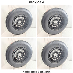 Provider 205/75R15 Load D Trailer Tire & Steel Mod Wheel – Set of 4 –  — Pack of 4 | AAA Trailer