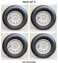 Provider 205/75R15 Trailer Tire & Steel Wheel – Set of 4 – Load Range  — Pack of 4 | AAA Trailer