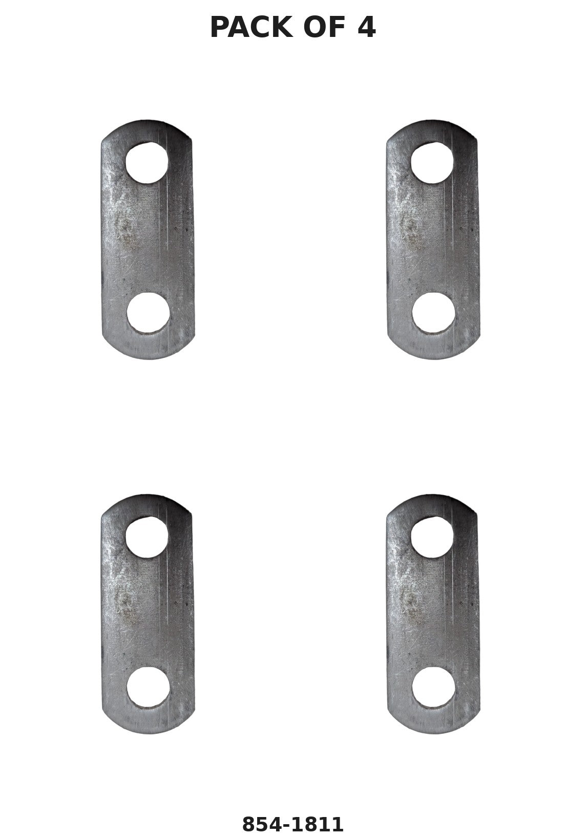 Trailer Shackle Link Strap 4-Pack – 2-1/4" Center-to-Center
