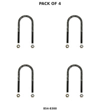 Trailer U-Bolt 4-Pack (Tandem Axle) – 3" x 7" with Nuts – 9/16"-18 Thr — Pack of 4 | AAA Trailer