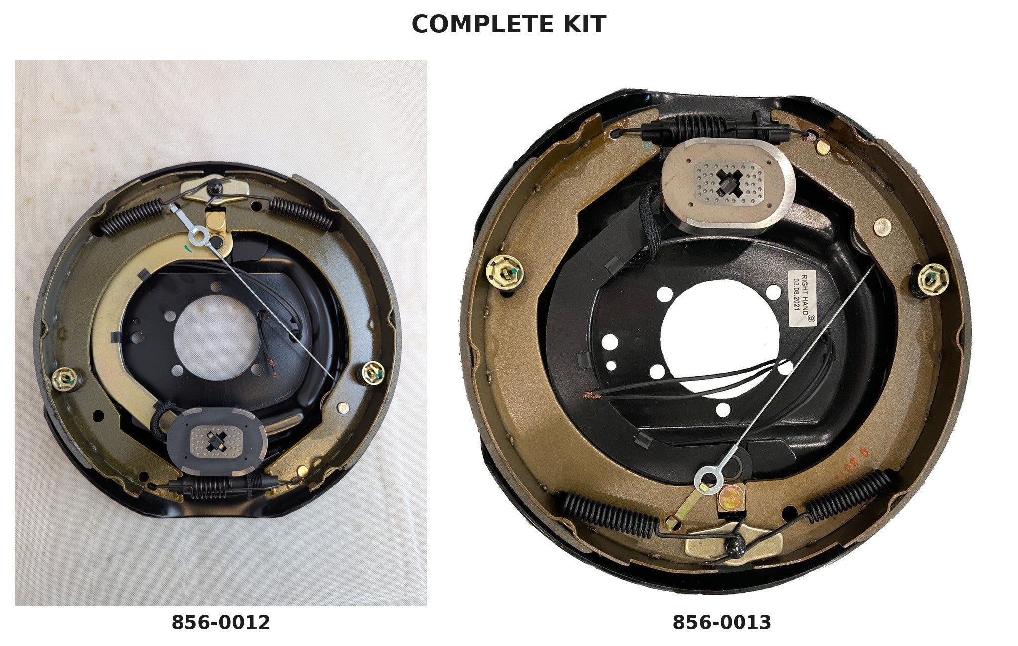 TRP 12" x 2" Self-Adjusting Electric Trailer Brake Set — Complete LH + RH Pair | 7,000 lb Axles