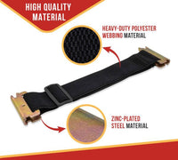 12"-22" Adjustable E-Track Bungee Tie-Down Straps - Black - alternate angle | AAA Trailer