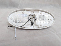 12V Dual LED Interior Light with Switch - White Finish - detail view | AAA Trailer