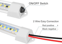12V LED Light Bar for Enclosed Cargo Trailers - Cool White 6500K - close-up view | AAA Trailer