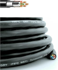 14 Gauge 25ft 7-Way Conductor Extension Cable for RV Trailers - close-up view | AAA Trailer
