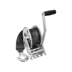 Single Speed Boat Trailer Winch 1500 lb. with 20' Strap