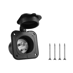 15 Amp Flanged Power Inlet – NEMA 5-15 125V – Weatherproof Trailer/RV - Lighting & Electrical | AAA Trailer