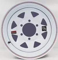 15-Inch White Spoke Trailer Wheel with 5x4.75 Bolt Pattern Secure Fit - 5x4.75 - full product view | AAA Trailer