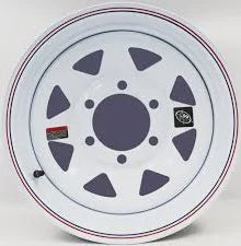15-Inch White Spoke Trailer Wheel with 5x4.75 Bolt Pattern Secure Fit