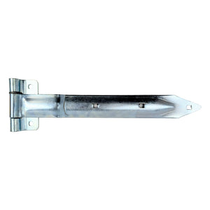 16" Offset Bent Strap Trailer Door Hinge – 5/16" Corner Clearance, Bright Zinc, 270° Swing