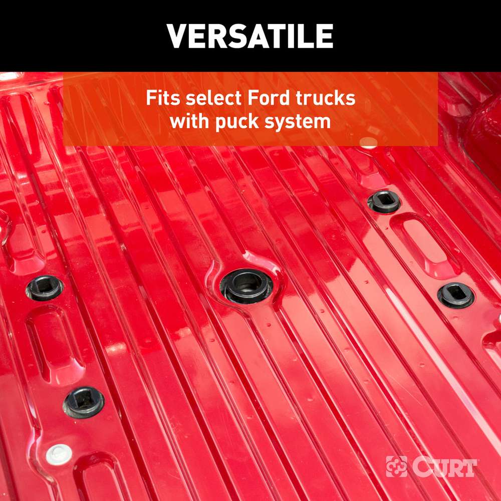 CURT 16027 Puck System 5th Wheel Adapter with Rails, Select Chevy, Ford, GMC, 25K #16027