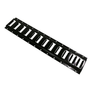 2' Horizontal E-Track Tie-Down Rail - Black Steel - full product view | AAA Trailer