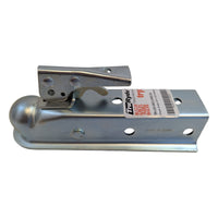 2" Straight Trailer Coupler – Lever Lock | 3,500 lb Capacity | CT-3001-Z Zinc Plated - 3,500 lb - full product view | AAA Tra