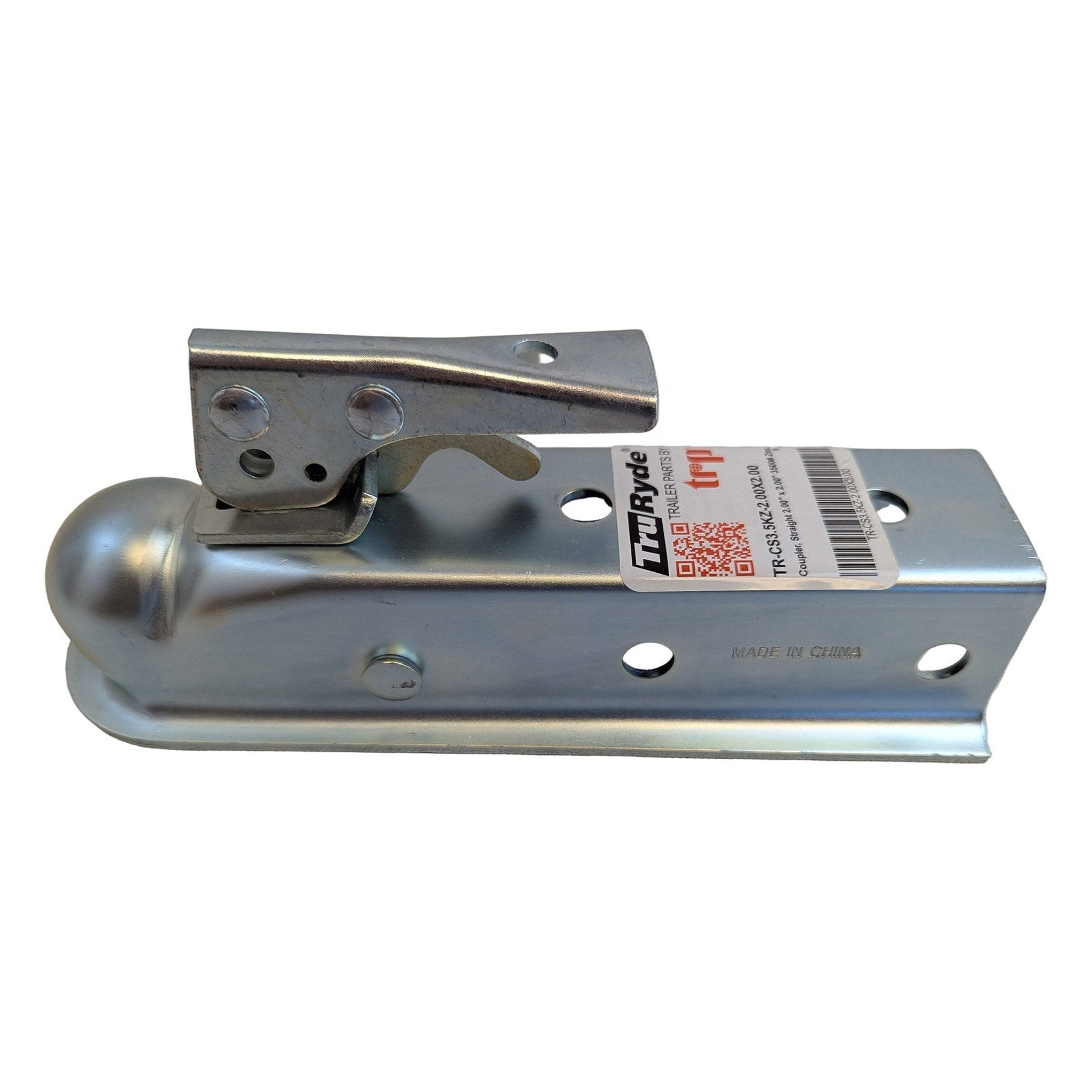 2" Straight Trailer Coupler – Lever Lock | 3,500 lb Capacity | CT-3001-Z Zinc Plated