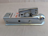 2" Straight Trailer Coupler – Lever Lock | 3,500 lb Capacity | CT-3001-Z Zinc Plated - 3,500 lb - close-up view | AAA Trailer