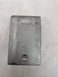 2" Wide Slipper Spring Front Hanger - w 9/16" Keep Bolt Hole - detail view | AAA Trailer