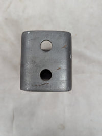 2" Wide Slipper Spring Rear Hanger - w 7/16" Keeper Bolt HG-3028-R - close-up view | AAA Trailer