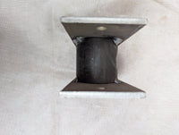 2" Wide Slipper Spring Rear Hanger - w 7/16" Keeper Bolt HG-3028-R - close-up view | AAA Trailer