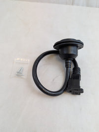 20 Amp 115V RV Shore Power Inlet with Extension Cord | Trailer Electrical Outlet - 115V, 2.5 x 2.5 x 3 - close-up view | AAA 