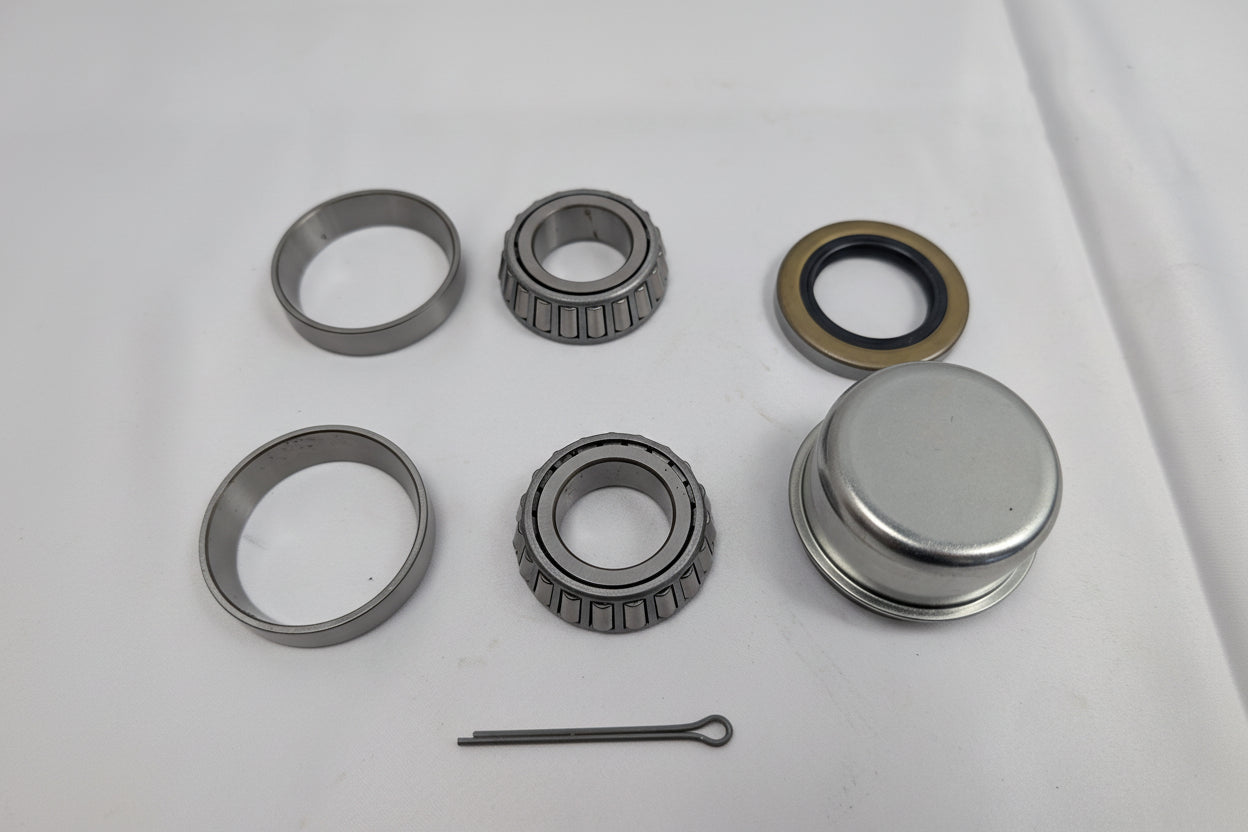 2000 lb Trailer Bearing Kit — L44643 Bearings, Races, Seal & Grease Cap — 1" BT8 Spindle — Fits Dexter 2K Axles
