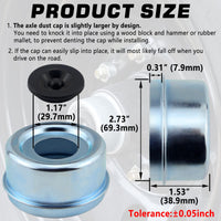 2.72" Trailer Axle Dust / Grease Cap EZ Lube Large - detail view | AAA Trailer