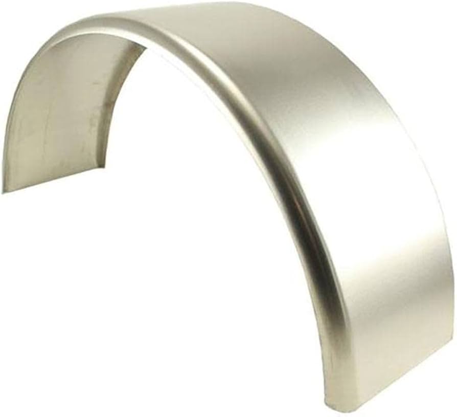 32x10-3/4 Smooth Aluminum Single Axle Round Trailer Fender - One Fender