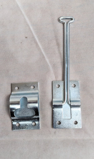 6 Inch Wire Style Trailer Door Hold back and Catch - Zinc