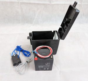 Trailer Brake Breakaway Kit, includes battery, breakaway switch, and battery mount case