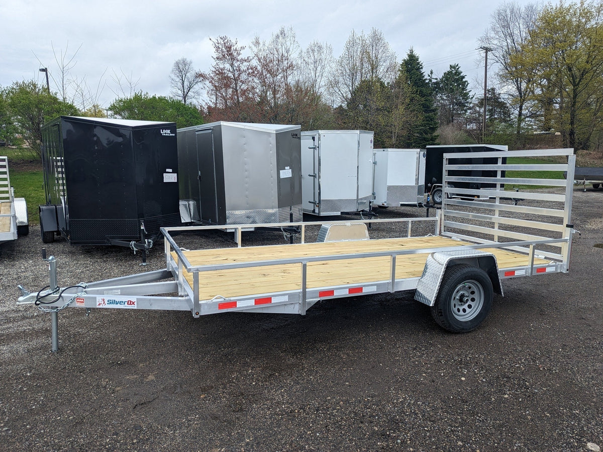 Silver Ox 7x14 Single Axle Aluminum Utility Trailer