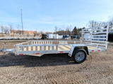 Silver Ox 7x14 Single Axle Aluminum Utility Trailer with ATV Side Ramps