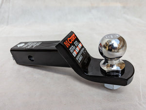 CURT 45036 Trailer Hitch Mount with 2-Inch Ball & Pin, Fits 2-in Receiver, 7,500 lbs, 2