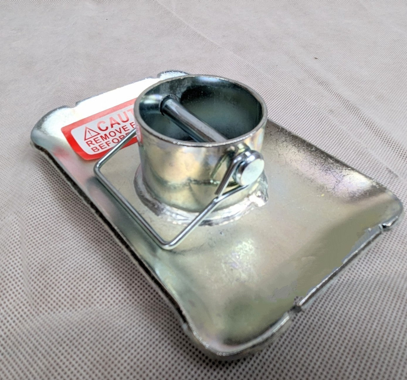 Trailer Tongue Jack Stand Pad & Pin- Zinc