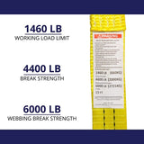1.5" x15' Ratchet Strap 4400 lbs