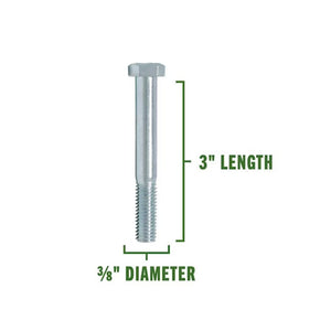 3/8-in x 3-in Zinc-Plated Coarse Thread Hex Bolt