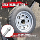 Trailer Spare Tire Mount Bracket U-Bolt Tire Carrier Holder Fit for Side Mount 4 or 5 Lug