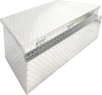39" Aluminum Pickup Truck Trailer Tongue Storage Tool Box Organizer with Lock & Keys, Silver - component detail | AAA Trailer