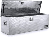 49 Inch Aluminum Diamond Plate Tool Box, Heavy Duty Waterproof Tongue Storage Organizer box