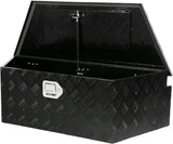 Aluminum Trailer Tongue Box, 39 x 15.7 x 12.2 inch Waterproof Trailer Tool Box with Lock and Keys