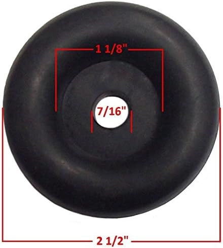 2.5" Trailer Ramp Door Bumper - Round Rubber Stoppers