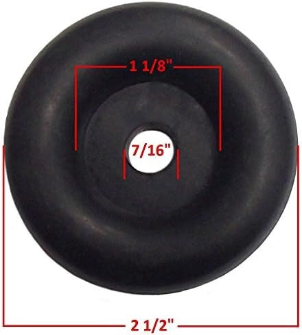 2.5" Trailer Ramp Door Bumper,  Round Rubber Bump Stops