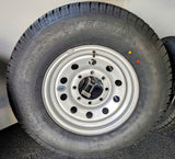 8 LUG 16" STEEL WHEEL W 235/80/16, 10 PLY TIRE, PROVIDER LOAD RANGE E