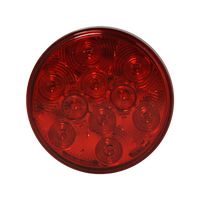 4-Inch Red LED Stop Turn Tail Light with Grommet Mount - alternate angle | AAA Trailer