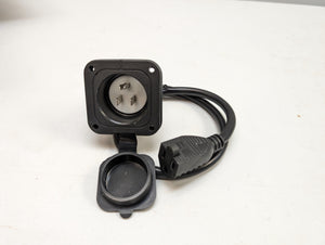 Trailer Power Inlet Shore Power 115 Volt AC Cord Port Plug 15 Amp RV Electrical Outlet