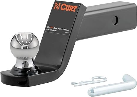 CURT 45154 Mount 2" Ball & Pin, 2" Receiver, 7,500 lbs, 4"Drop