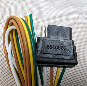 Curt Wiring Harness with 4 Pole Flat Trailer Connector - Vehicle End - 48