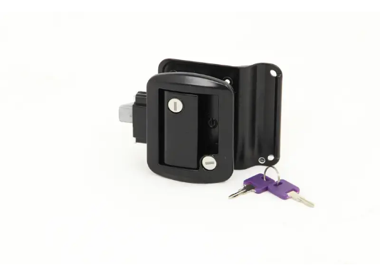 Global Link RV Entry Door Locking Latch Kit with Keyed Alike Option - Black